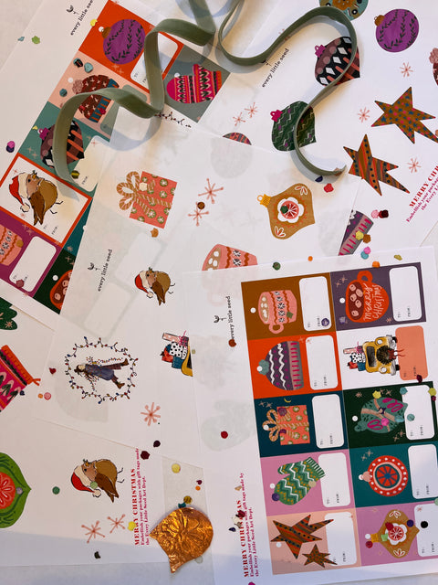 Free Christmas Gift Tags from the Art Dept