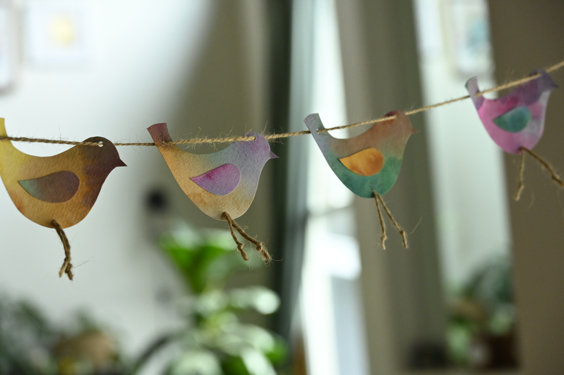 Watercolor Bird Garland Tutorial - Created by Sarah Anderson