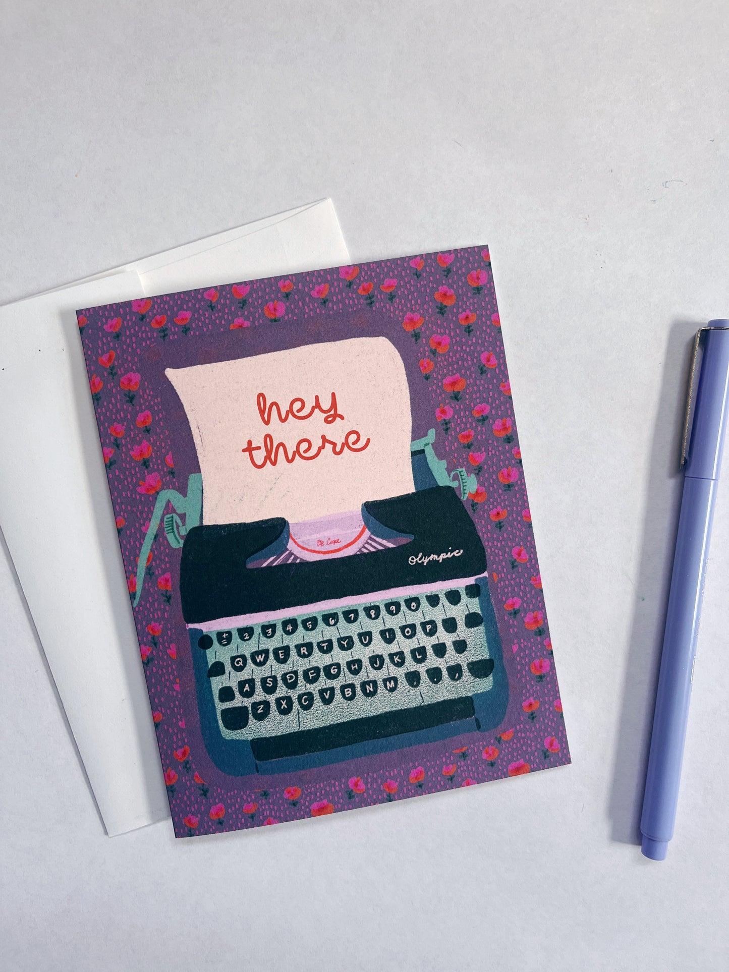 Hey There Typewriter 6 Pack of Cards