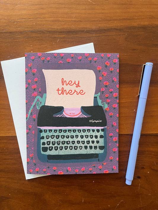 Hey There Typewriter 6 Pack of Cards