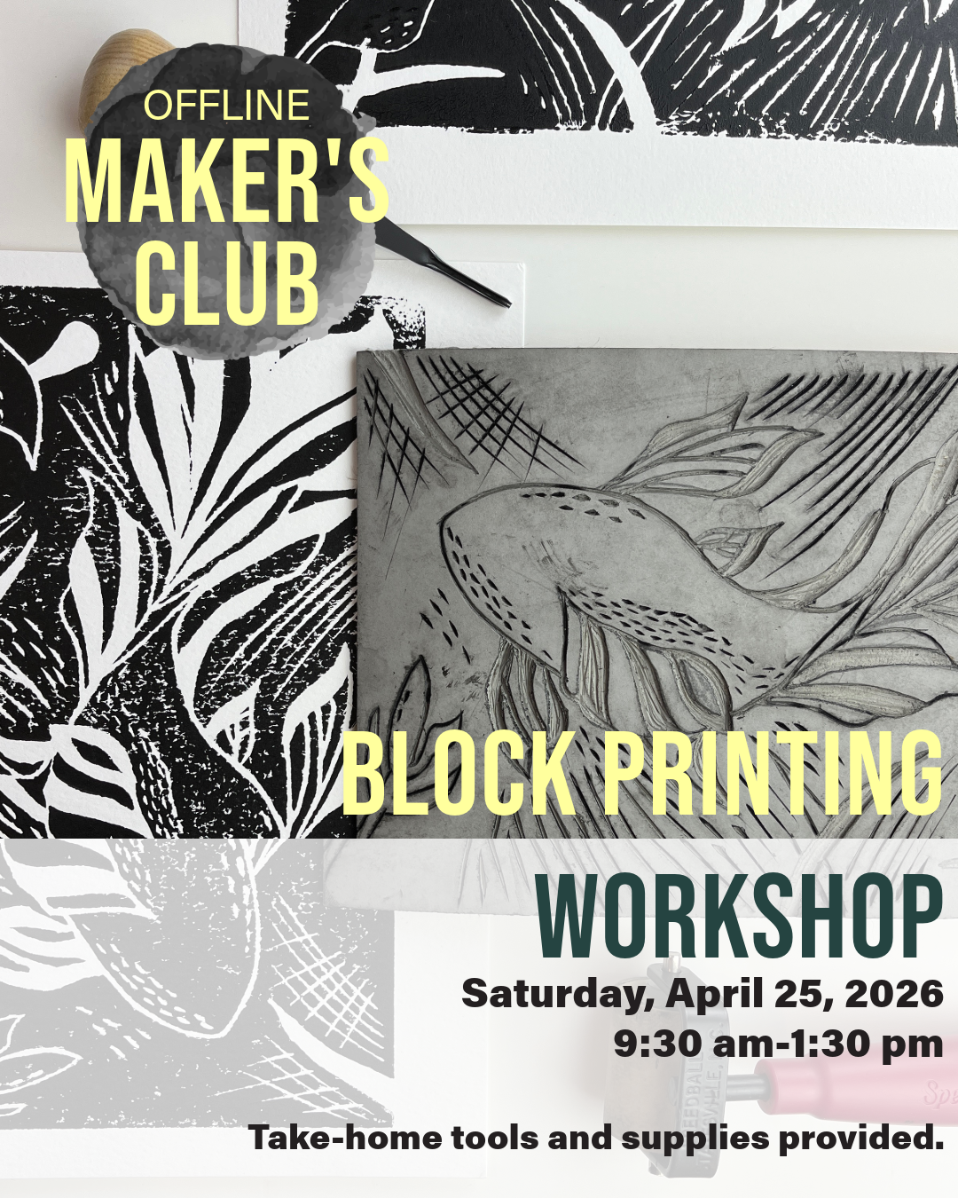 Block Printing Workshop- Offline Maker's Club